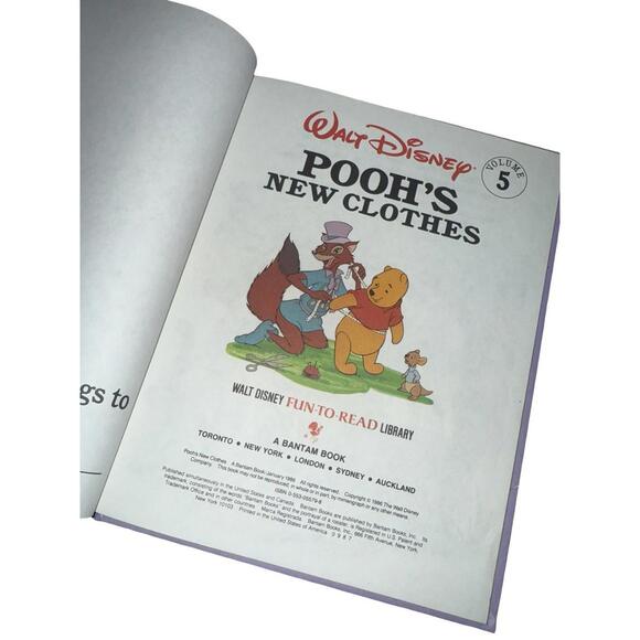Vintage 1986, Pooh’s New Clothes, Walt Disney, Fun-To-Read Library, Volume 5 - Picture 2 of 3